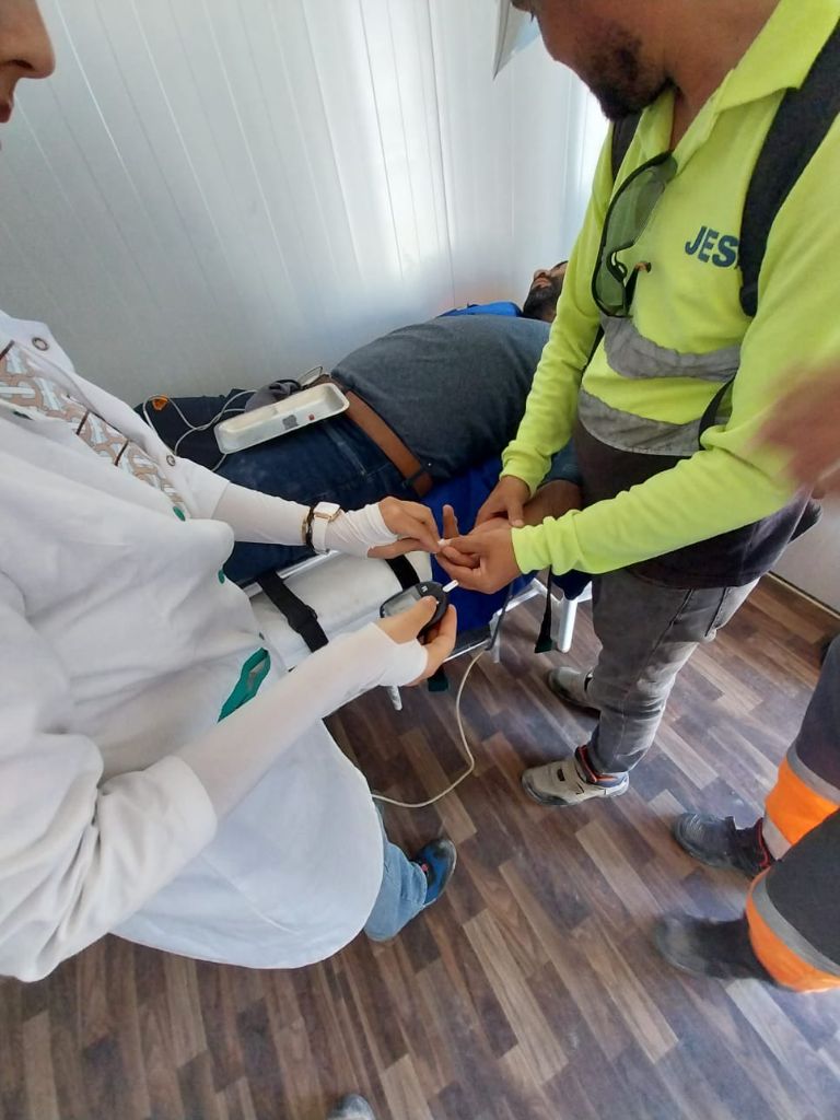 Soins et test de glycémie à domicile